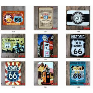 Route 66 Tin znak metalowy Malowanie żelaza Pokój dla dzieci kawa domowa sztuka dekoracje rzemieślnicze 30x20cm JK2006XB8129096