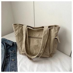 Borsa a tracolla da donna con coulisse Borsa a tracolla alla moda Borse retrò di grande capacità Borsa multitasca con cerniera Borsa casual