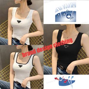 Mulheres Camisetas Regatas De Algodão Crop Top Camisetas Impressão Sem Mangas Top Ombro Botão Decoração Verão Redondo Pescoço Colete Tees Roupas De Designer Mulheres