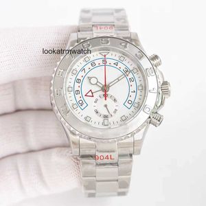 Movement Watch Ro LX White Master Grey Top Watch Ceramic Men Mechanical Watch 44mm Automatisk rörelse 904L Steel Band Diving Watch