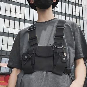 Bag Tactical Nylon Military Vest Chest Pouch Holster Harness Walkie Talkie Radio Waist Pack For Two Way