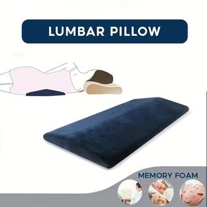 Lumbal Support Pillow Back Support Memory Foam Pillow för att sova i sängen i midjan Supportkudde för smärtlindring av nedre rygg 240309