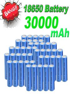 2021 18650 Batteria ricaricabile agli ioni di litio 30000mAh 37V batterie per gadget elettronici torcia a LED6144418