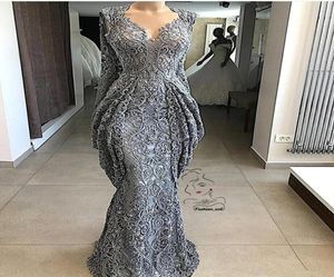 2019 Lace Bainha Vestidos de Noite Sereia Lantejoulas Evento Formal Vestido de Festa Plus Size Pageant Vestidos Custom Made PD841396970