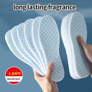 Insoles 5 Pairs Fragrant Deodorant Insoles for Men Women Sports Breathable Light Weight Shoes Pad Soft Sole Comfortable Care Insole