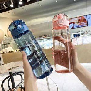 Water Bottles 1pc 780ml Portable Plastic Water Bottle for Drinking Transparent Sport Tea Coffee Cup Kitchen Tools Kids Water Bottle for School yq240320