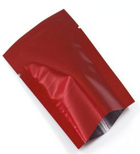 500 Pçs / lote Top Open Up Saco de Embalagem de Folha de Alumínio Vermelho Selo de Calor Chá Lanche Alimentos Vácuo Mylar Embalagem Saco de Café Sacos de Armazenamento 3764156