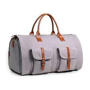 Duffel Taschen Kleidersack für Reisen Cabrio Handgepäck Pu Männer Wasserdicht Große 2 in 1 Anzug Kleid Business T R2n9