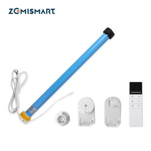 Controle Zemismart WiFi Smart Electric Roller Blind Shade Cortina automática para tubo de 37mm Tuya Alexa Google Home