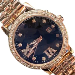 32mm womens watch high quality designer 904l stainless steel rose gold quartz watches folding buckle calendar iced out watch reloj hombre sb069 C4