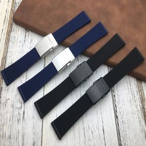 Nytt armband Silikongummi Watch Band för Breitling Strap For Avenger Super Ocean Rubber Watchband Sport 24mm Tool Logos276D