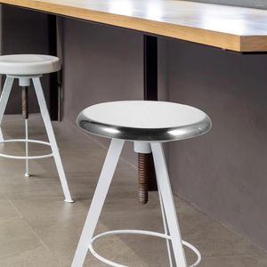 Stol täcker matbord och stolar rostfritt stålpallstol ersättande runda säten metall