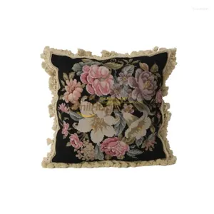 Pillow Needlepoint National Weave A Tapestry With Hand Embroidered Rococo Cloth Art Baroque Soft Outfit In The Bedroom
