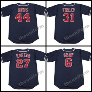 Men's 1995's-1996's CHILI DAVIS CHUCK FINLEY DARIN ERSTAD J.T. SNOW JIM ABBOTT JIM EDMONDS MARK LANGSTON TROY PERCIVAL California Throwback Baseball Jersey S-5XL