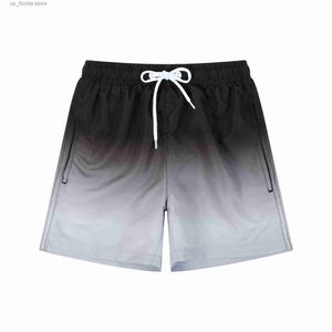 Mäns shorts pojkar strandbyxor andas snabba torra fasta färgfickor elastiska justerbara shorts y240320