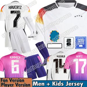 24 25 Havertz Brandt Sane لكرة القدم Jersey 2024 كأس يورو Germanys قميص كرة القدم الوطني 2025 Men Kids Kit Tit Women Home Away Gnabry Muller Hofmann Kimmich