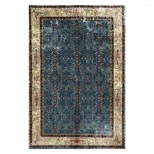 Tapetes de seda tapete floral design turco handknotted tapete oriental tamanho macio 5'x7'