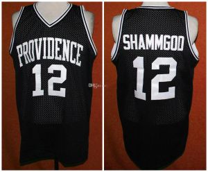 12 God Shammgod Providence Branco Preto Retro Clássico College Basketball Jersey Mens Ed Personalizado Número e Nome Jerseys