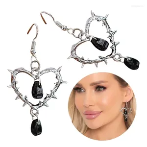 Dangle Brincos Temperamento Moda Coração Estrela Bead Pingente Joias