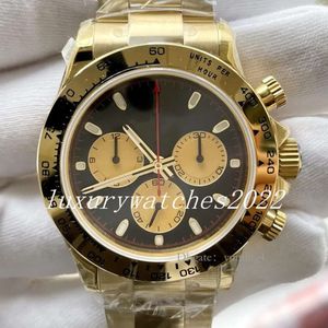 Мужские часы EWF, 40 мм, механизм CAL 4130, нержавеющая сталь 904L, золотой, черный циферблат, автоматические механические часы Eta EW Factory, мужские часы премиум-класса