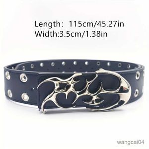 Belts New Y2K Belt Hollow PU Leather Belt Fashion Belt Punk Style Belt For Men Ideal choice for Gifts