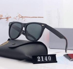 Raa verbietet die klassische Marke WAYFARER, quadratische Luxus-Sonnenbrille für Herren, Acetatrahmen mit strahlenschwarzen Gläsern, Sonnenbrille für Damen, Schildpattfarbe, mit Box 2140