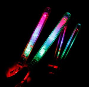 7色の鉛ライトアップワンズグロースティックフラッシュコンサートレイブパーティーの誕生日は大きな透明なストラップロープパーティー用品フラッシュスティックライト