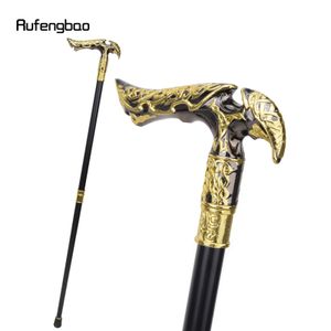 Gold Siyah Lüks Tip Yürüyüş Moda Dekoratif Baston Stick Beyefendi Zarif Cosplay Knob Crosier 93cm 240314