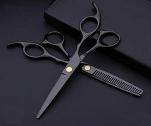 Costway Professional 440 Çelik 6 inç Siyah Saç Makas Kesme Berber Salon Saç Kesimi İncelandırma Makasları Kuafat Makasları289345589