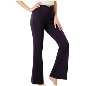 Pantaloni da donna Donna Yoga Zampa d'elefante Stretto Scrunch BuLifting Danza Collant a vita alta Sport Palestra Corsa e jogging Leggings fitness traspiranti