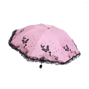 Regenschirme Vielseitiger Dual-Regenschirm für Sonnen- und Regenschutz, Dual-Spitze-Seite, Rosa