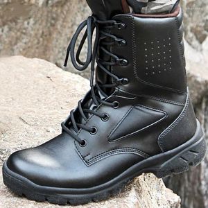 Fitness Shoes Outdoor Tactical Anti-Skid Sand-Proof Side Zipper Combat Boots Men Women Trekking Camping Climbing Lightweight Training