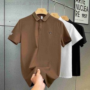 Men's Polos designer New polo shirt for men's high-end trendy brand, simple half sleeved collar, slim fit, casual short T-shirt 6DIL