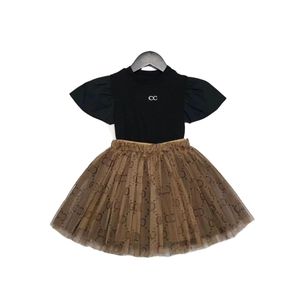 Çocuk Giysileri Tasarımcı Setleri Kız Kız Elbise Moda Giyim Takımları Çocuk Yaz Kısa Kollu Takım