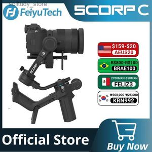 안정제 Feiyutech 공무원 Feiyu Scorp 시리즈 Scorp-C 핸드 헬드 범용 조인트 3 축 안정기 손잡이 DSLR 카메라/캐논 Q240319에 적합합니다.