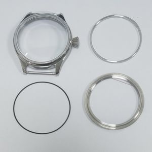 44mm watch case with sapphire glass suitable for Swiss ETA6497/6498 manual mechanical movement