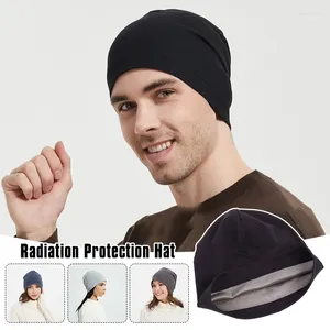 Beralar Anti Radyasyon Faraday Emf Koruyucu Beanies Kadın Erkekler Yarı Gümüş Fiber RFID BLOWANTICE Elektromanyetik Şapka