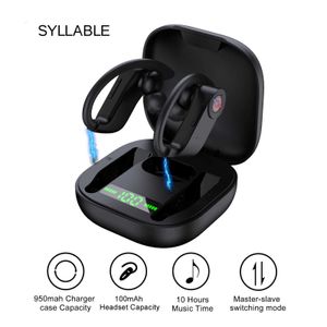 Наушники для сотового телефона SYLLABLE PowerHBQ Pro TWS Спортивные наушники 10 часов True Wireless Stereo Earbuds Гарнитура Беспроводные спортивные наушники Q240321