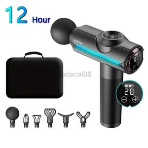 Massage Gun Professional Massage gun 20-speed LCD Touch Screen Deep Muscle Relaxation Massager With 6 Heads Portable Handheld Massage Guns 240321