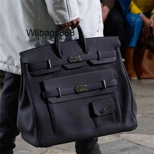 Bolsa de couro genuíno L Designer Bags 2023 Novo padrão de lichia grande bolsa 50 cm unissex viagem de negócios bolsa de bagagem grande capacidade bolsa portátil maré