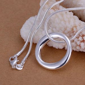 Pendant Necklaces 925 Silver Color Necklace Fashion Classic Simple High Quality Selling Women