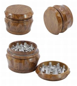 Wood Tobacco Crusher Herb Grinder 2019 New 4 Piece 40m 50mm 55mm 63mm喫煙