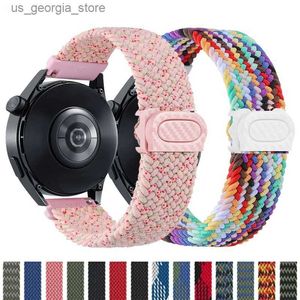 Watch Bands 20mm/22mm Strap for Samsung Galaxy 6 4 Classic/5 Pro/active 2/s3/46 Braided Solo Loop Bracelet Huawei GT2 3 4 Band Y240321