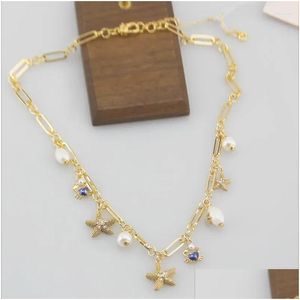Chains Light Luxury Design Fashion Mti- Ocean Series Starfish Small Crab Shape Womens Necklace Jewelry Drop Delivery Necklaces Pendant Otqst