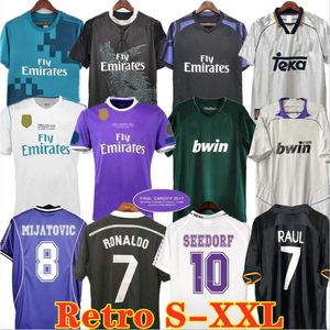 Retro Real Madrids Soccer Jerseys långärmad fotbollströjor Guti Ramos Seedorf Carlos 10 11 12 13 14 15 16 17 Ronaldo Zidane Kaka Raul Finals 00 01 02 03 04 05 06 07