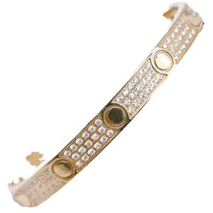 Tunna och tjocka armband armband armband fulla diamanter rosguld armband platinum smyckesdesigner kvinnor bröllop gåvor för älskare