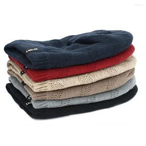 Berets Conveniente Beanie Cap One-Slouchy Espessamento Homens Quente Slouch Hat Keep