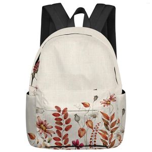 Backpack Thanksgiving Autumn Plant Wildflower Student School Bags Laptop Custom For Men Women Female Travel Mochila