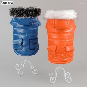 Jaqueta de inverno de vestuário de cachorro para roupas de cachorro de estimação pequenas roupas grandes à prova d'água quente com capuz XS-XXL