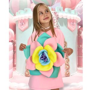 Candy Princess Elegant Flower Teen Dress EidalFitr Birthday Holiday Childrens Clothing Party Costume Baby Girl Clothes 240311